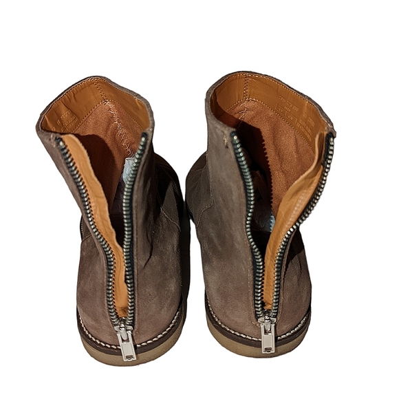 Men Zara Split Ankle Suede Leather Back Zipper Casual Ankle Boots Men's Size 44 - Picture 4 of 12